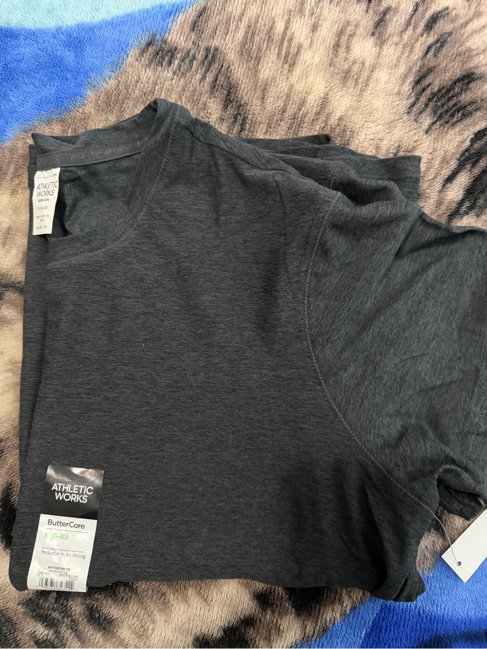 Athletic Works Charcoal Heather Short Sleeve Crew Tee